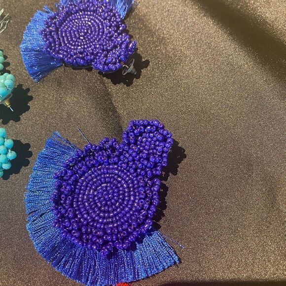 14 Pairs of fun pierced earrings- multicolor. Sold as a bundle. - Picture 7 of 14